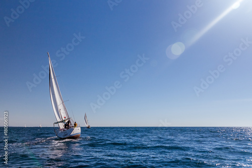 Sailboats racing photo