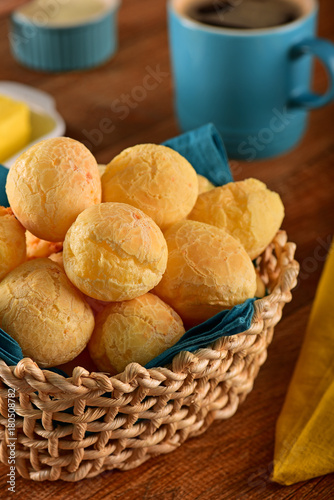 Golden cheese bread basket