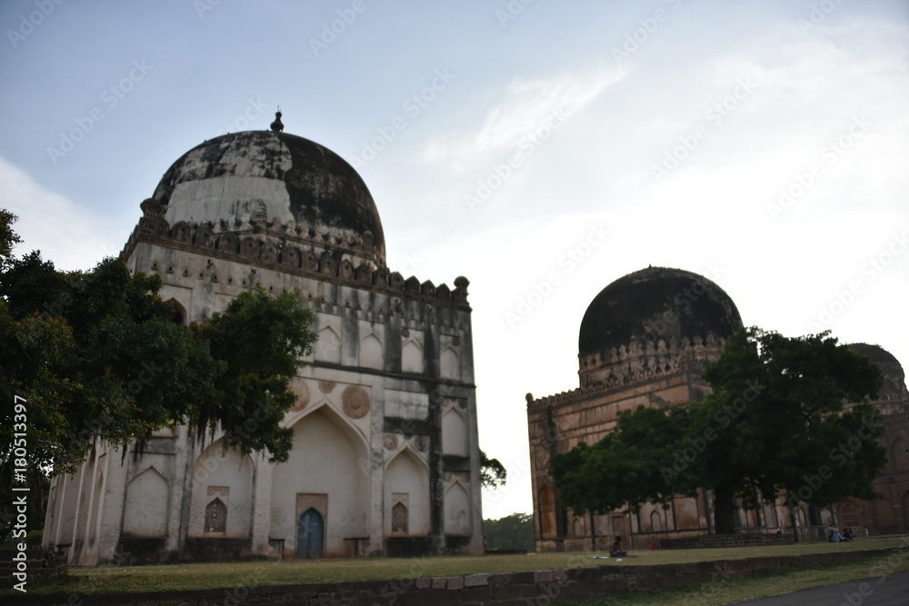 The tombs of Bahmani rulers in Ashtur, Bidar, Karnataka, India
