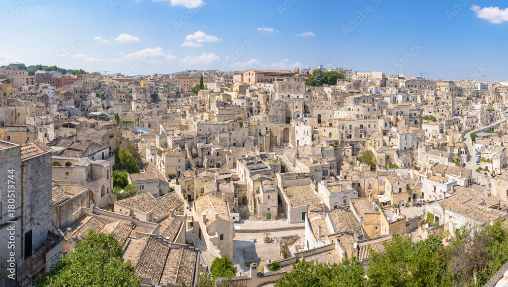 Panoramic view of the Sassi of Matera