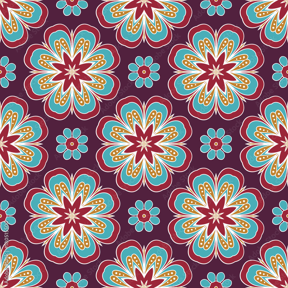 Abstract stylized floral seamless pattern. Hand drawn vector illustration Abstract stylized floral seamless pattern. Hand drawn vector illustration