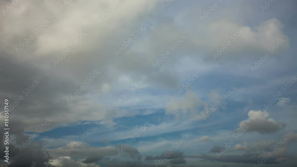 4K-time lapse of sky and clouds in summer season 4K-time lapse of sky and clouds in summer season