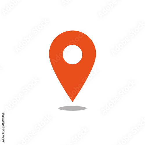 Location icon orange vector