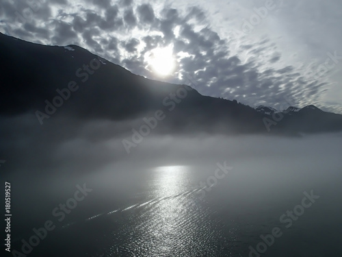Gray Foggy Morning at Sea