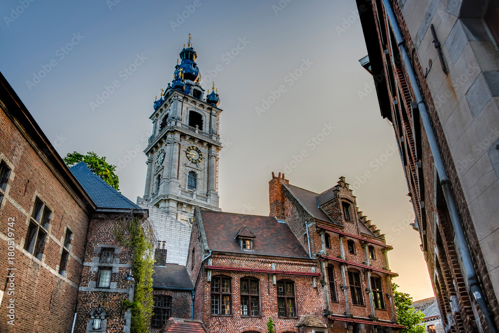 Naklejka premium Belfry of Mons in Belgium.