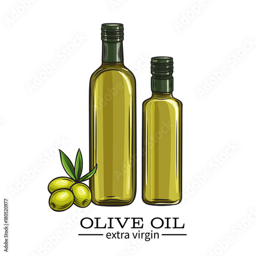 glass bottle olive oil