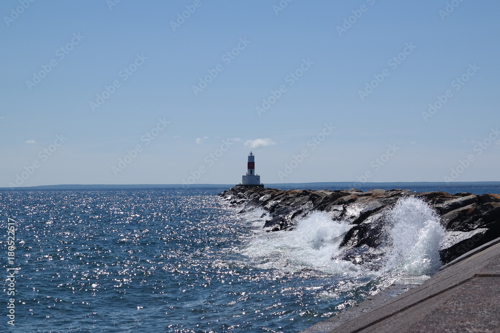 Lighthouse with Waves