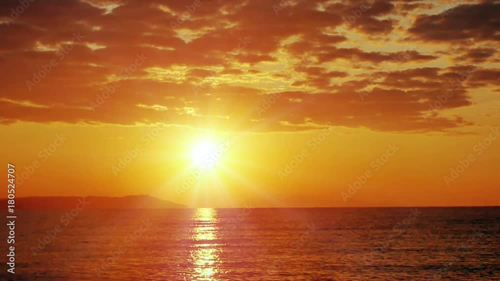 sunrise wave sea slow motion