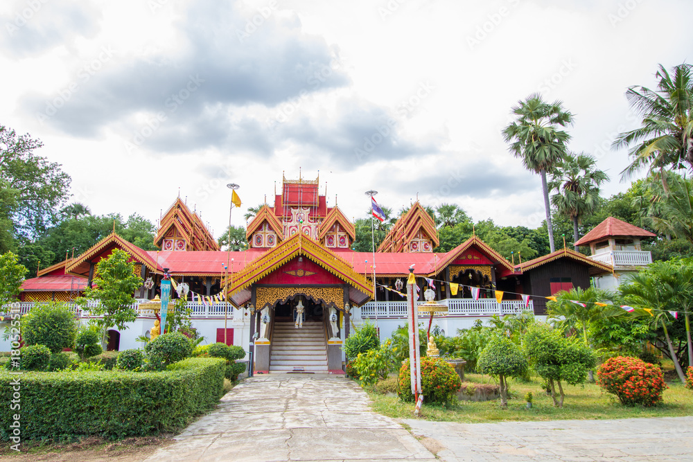 wat sri rong muang myanmar style temple in Lampang, Thailand
