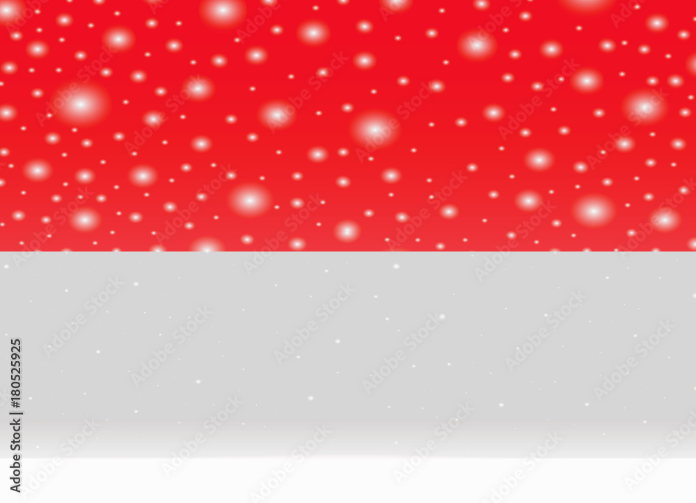 indonesia flag on christmas background