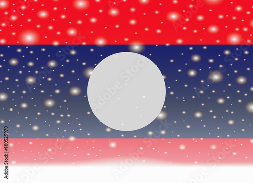 Fototapeta Naklejka Na Ścianę i Meble -  laos flag on christmas background