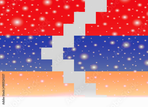 nagorno kara flag on christmas background