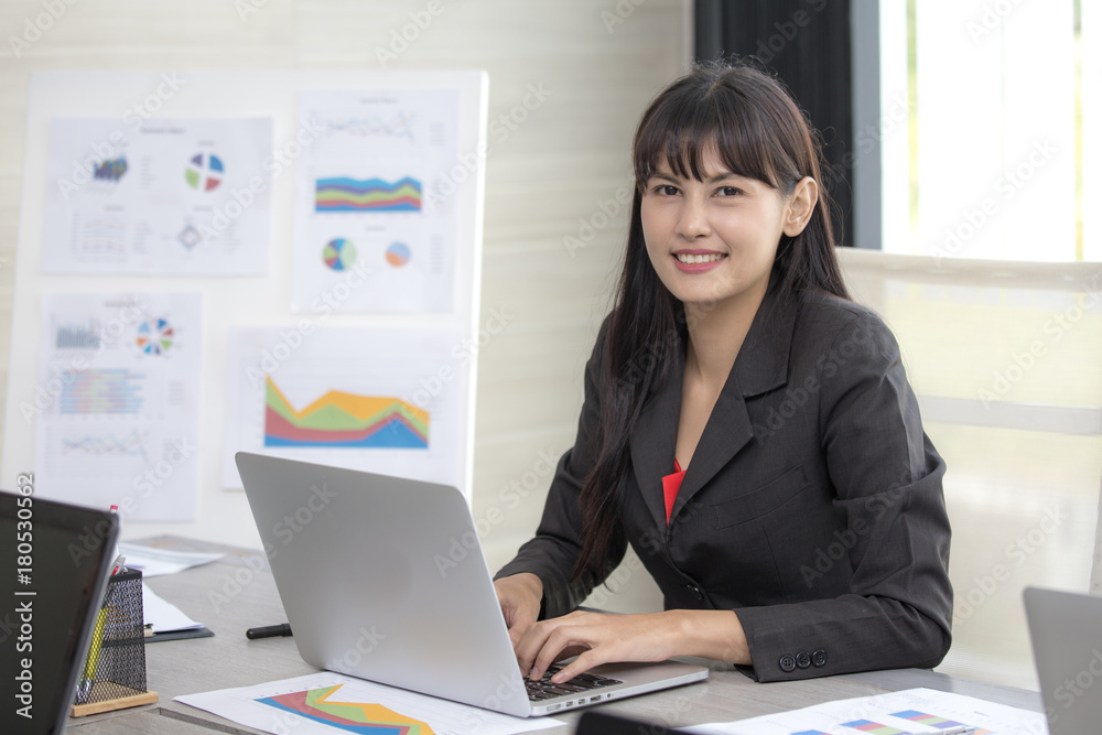 Young asian women working with team for business meeting plan, woman working concept, Young asian women working with team for business meeting plan, woman working concept,