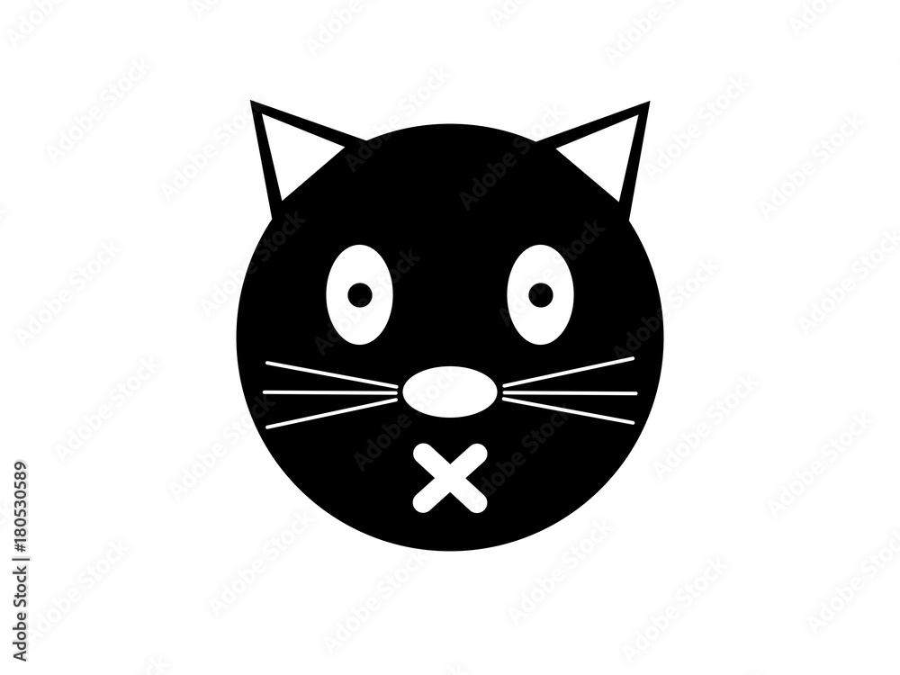 Fototapeta premium Black Cat Face
