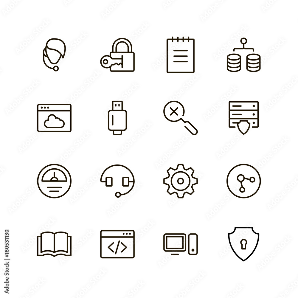 Programming icon set Programming icon set