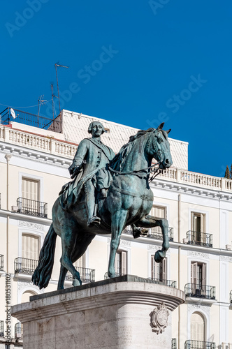 Statue of Carlos III in Madrid, Spain.