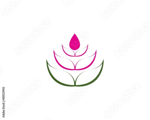  Lotus flowers design logo Template icon