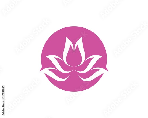  Lotus flowers design logo Template icon