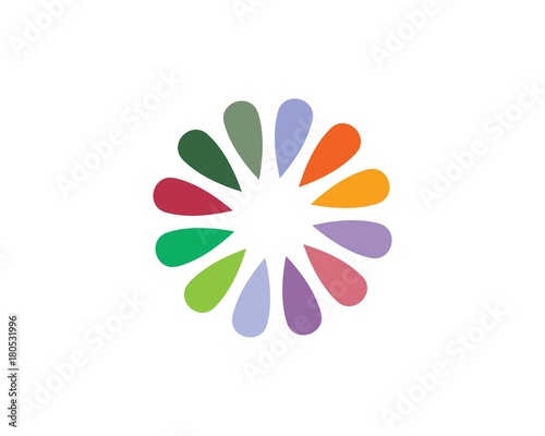  Lotus flowers design logo Template icon