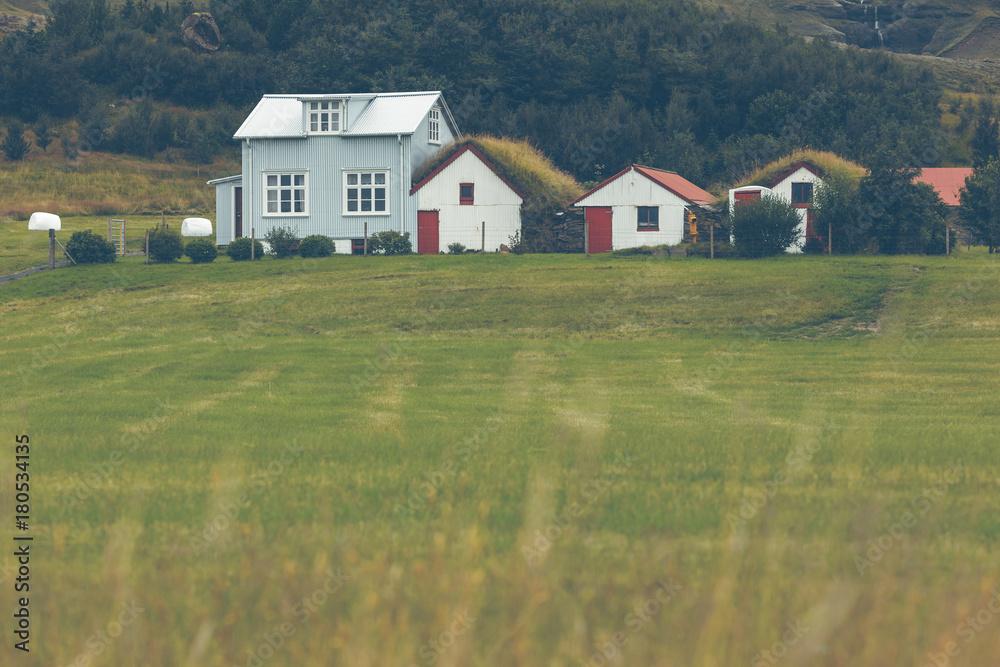 White Siding Icelandic Houses