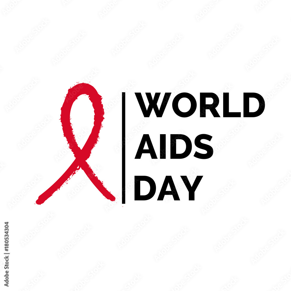 World aids day red black concept design eps 10 vector World aids day red black concept design eps 10 vector