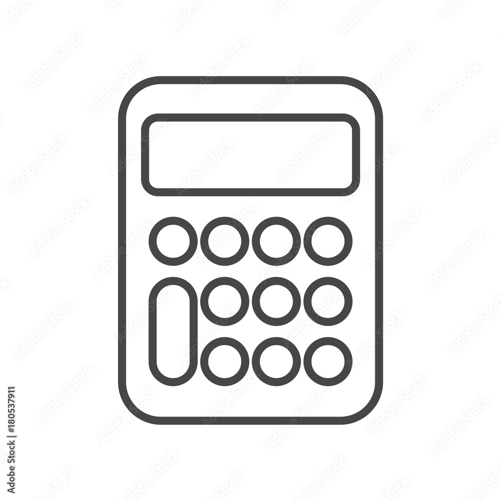 Line Calculator icon, vector illustration Line Calculator icon, vector illustration