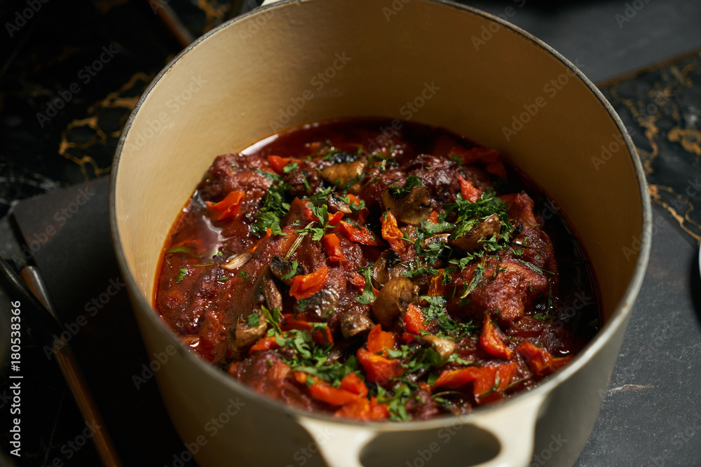 Vegetable soup with mushrooms champignons Vegetable soup with mushrooms champignons
