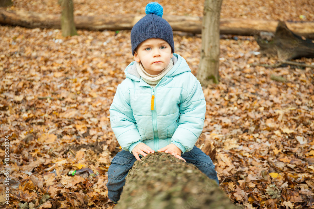Happy boy in rubber casing