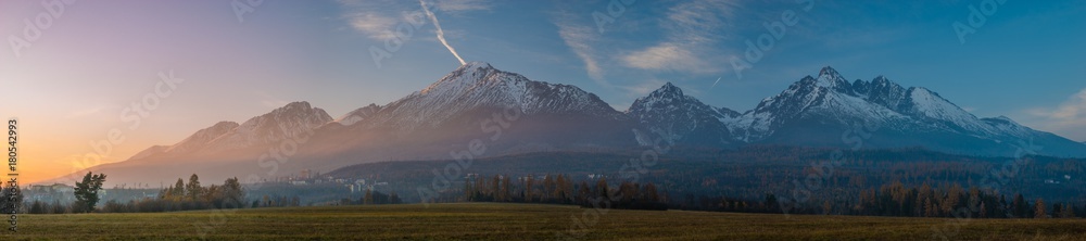 Autumn Panorama of the High Tatras,Slovakia