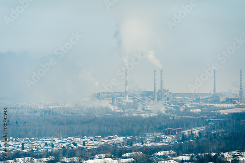 paper mill polluting air and water at Lake Baikal, Russia