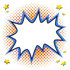 Fotobehang Pop art Bang tekstballon op halftoon achtergrond  © ✦ Bizarre Factory ✦