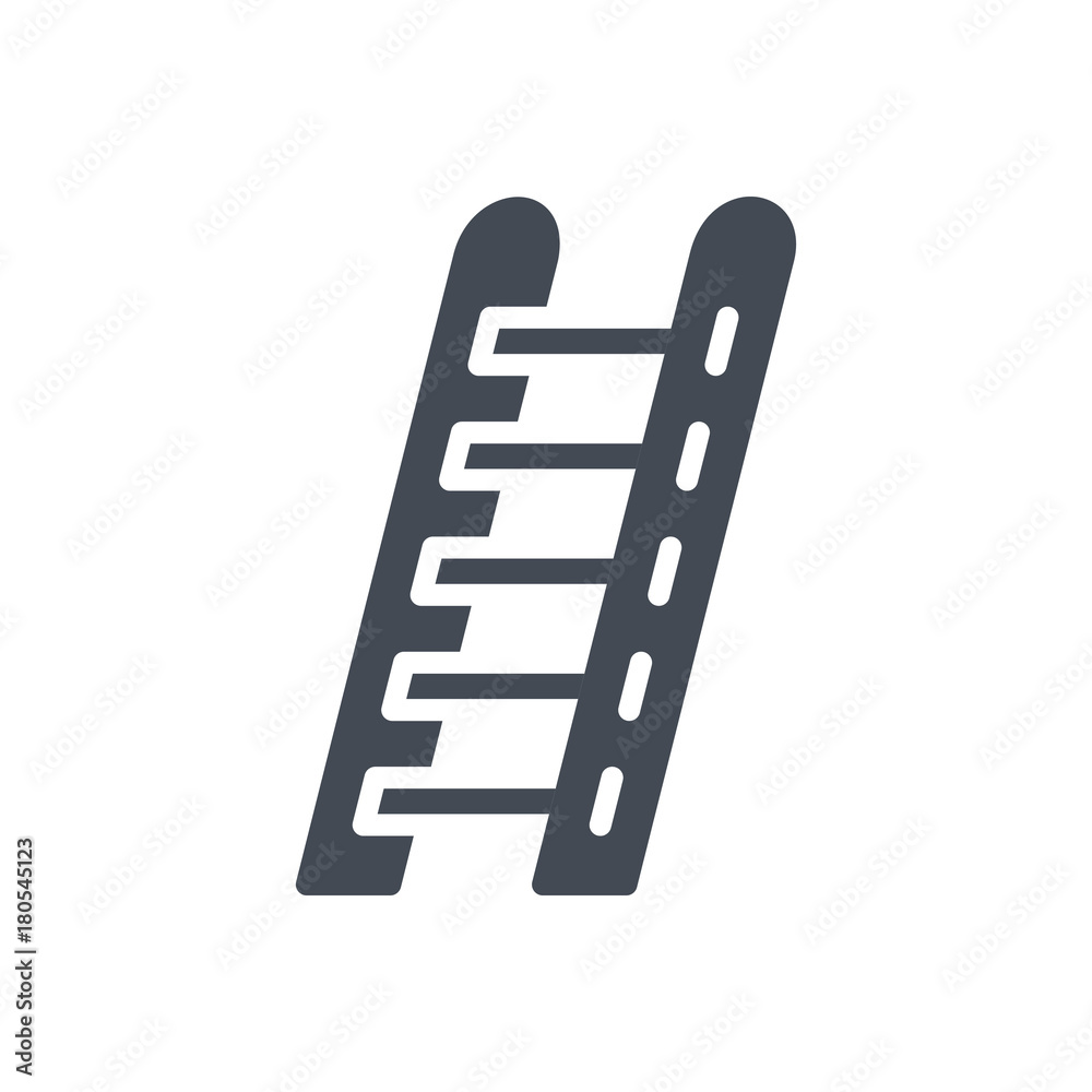 Firefight service silhouette icon ladder