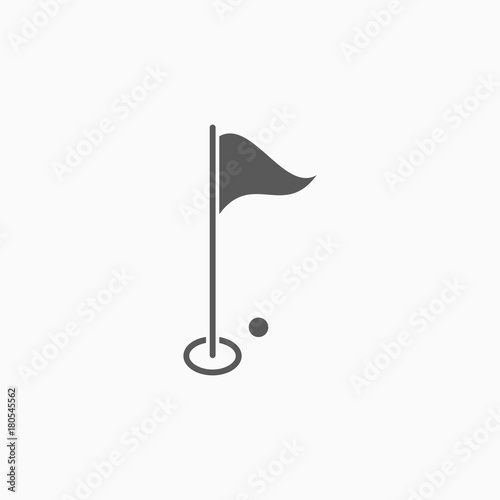hole course icon, golf vector