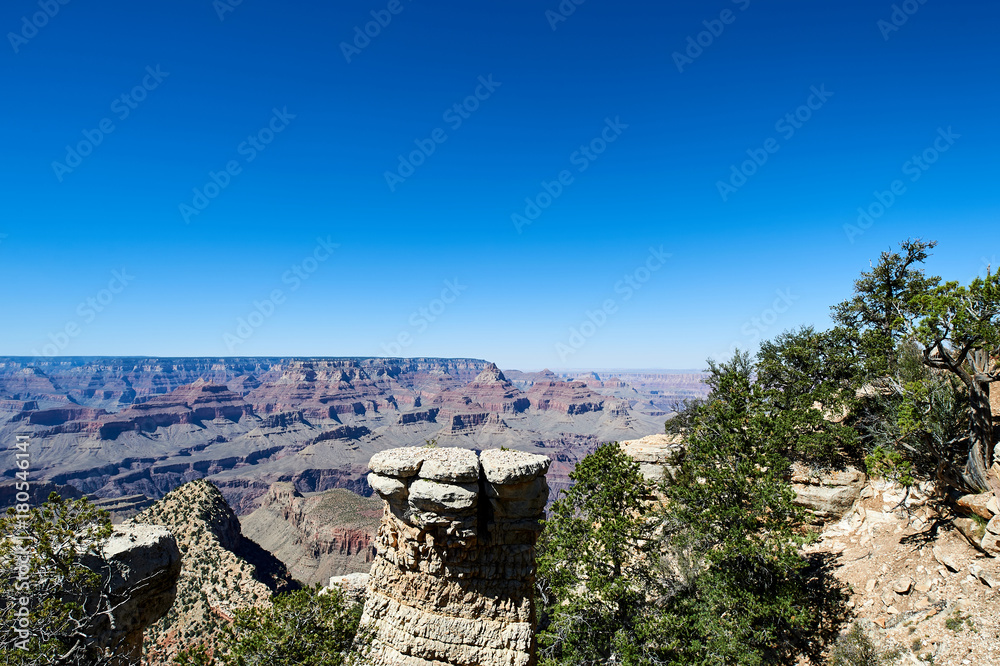 Stone pedestal at Grand Canyon