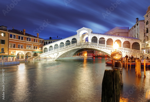 The Rialto Bridge at Night, Venice. Italy © TTstudio