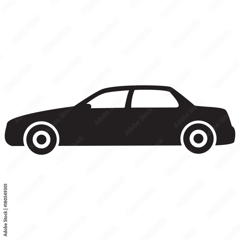 Fototapeta premium Car Icon Flat Graphic Design