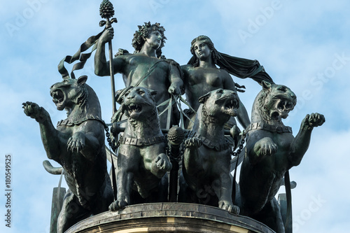 Quadriga Statue on top of Opera in Dresden photo