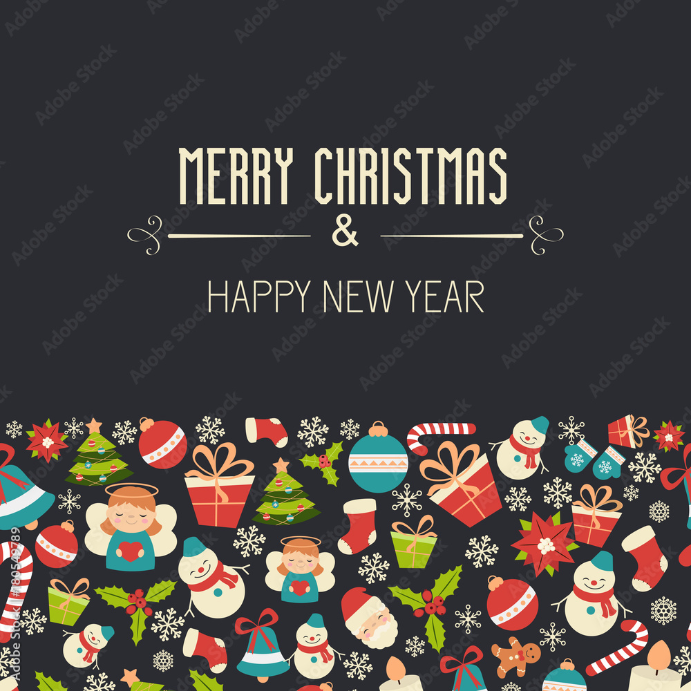 Fototapeta premium Christmas vector background
