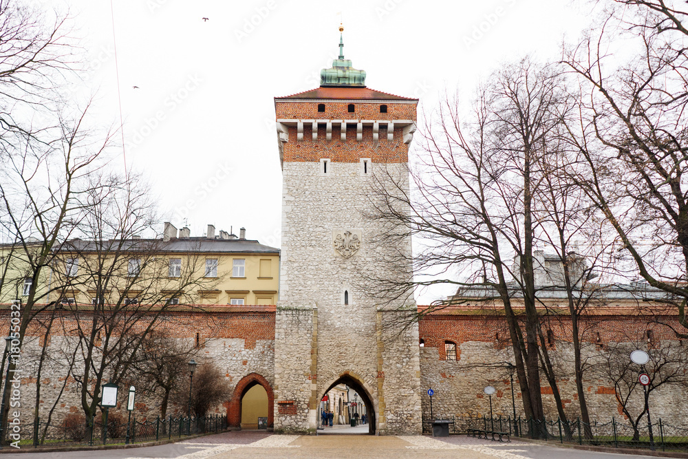 Fototapeta premium St. Florian's tower gate, Krakow, Poland