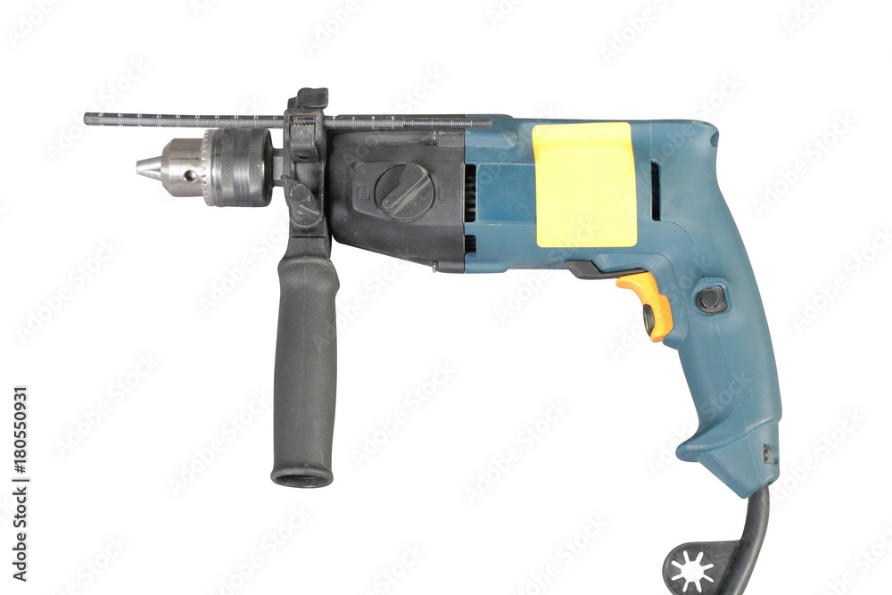 Perforator, drill on the whte background. Perforator, drill on the whte background.