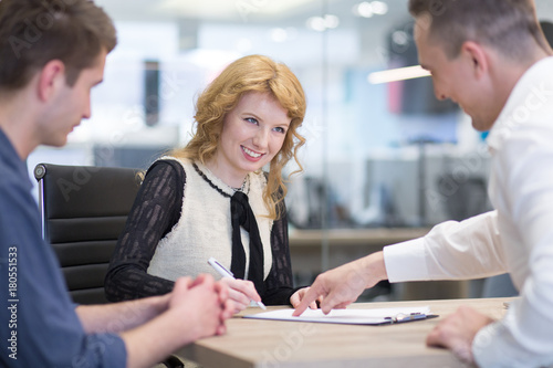 Startup Business Team At A Meeting at modern office building