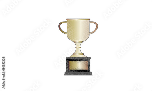 Bronze trophy of the champion cup