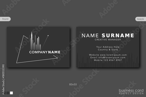 Business Card Template City Design