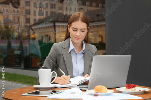 Young female marketing mana...