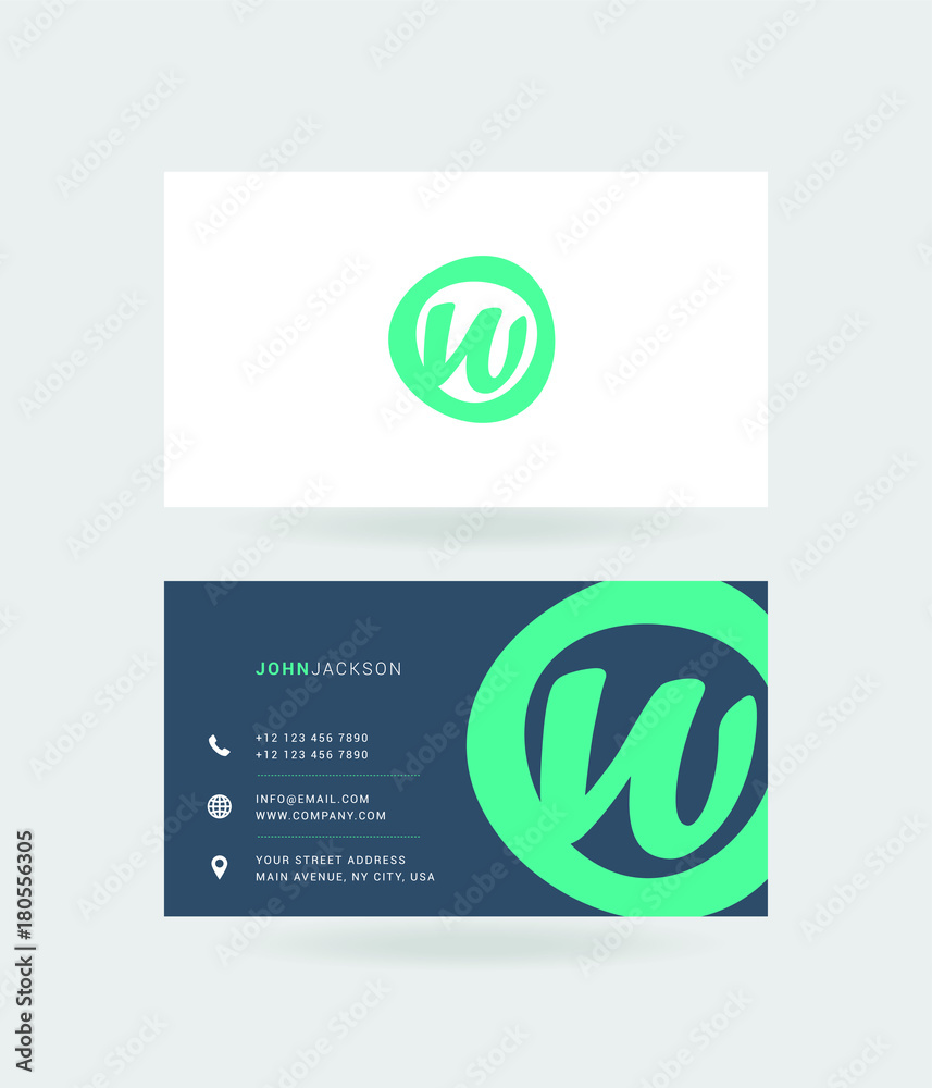 Letter W Logo with Business Card Template Vector. Letter W Logo with Business Card Template Vector.