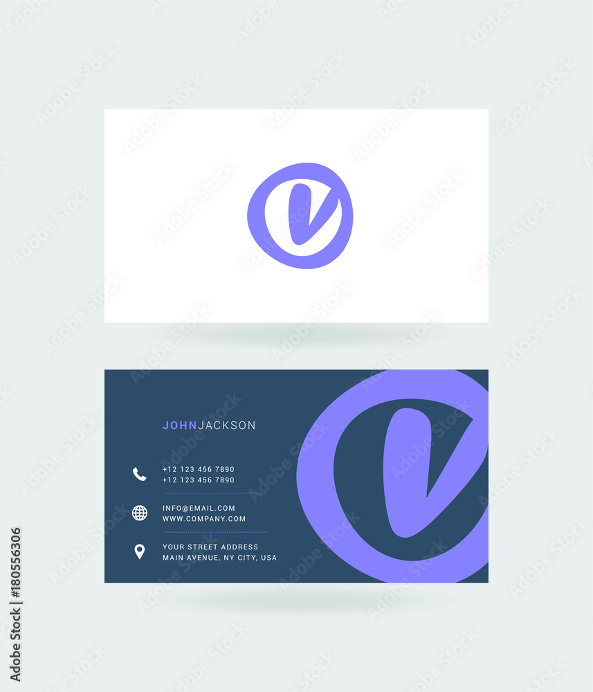 Letter V Logo with Business Card Template Vector. Letter V Logo with Business Card Template Vector.