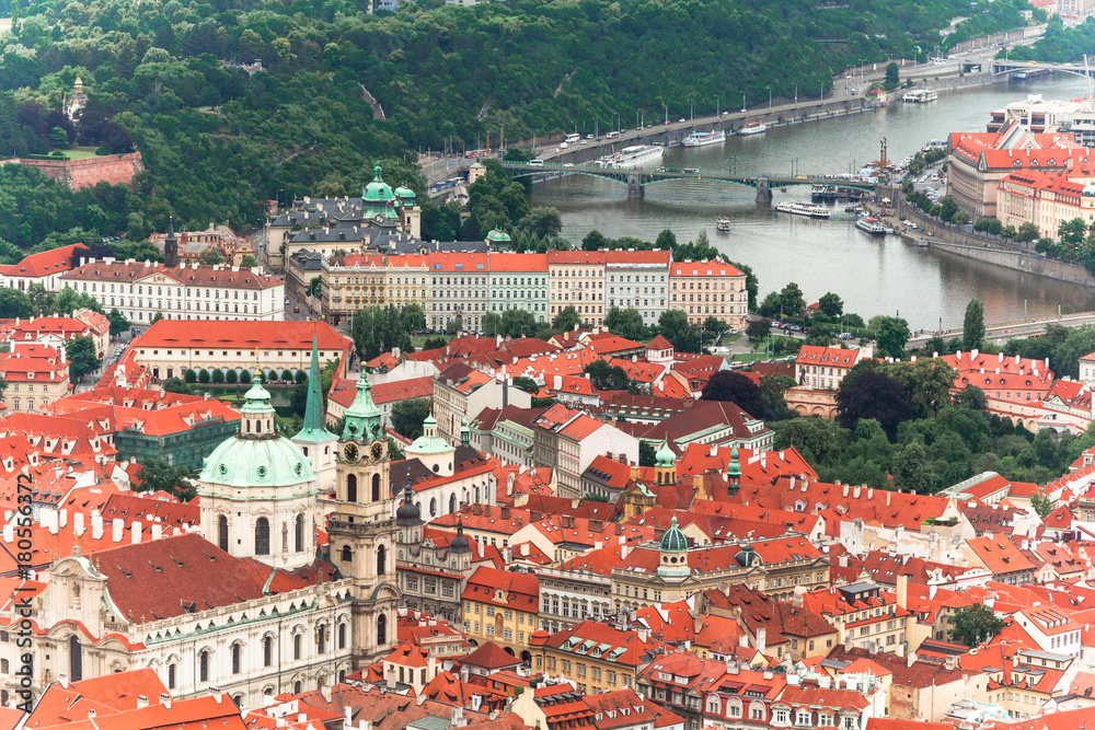 Top view of Prague's Old Town
