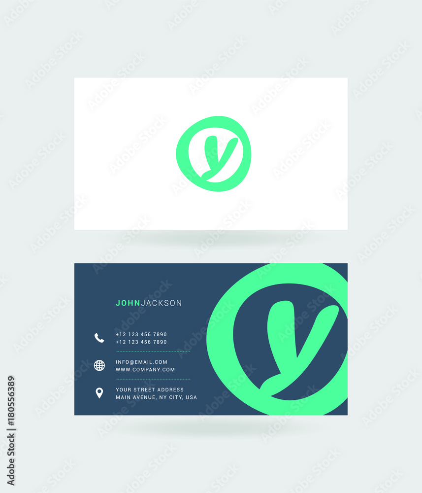 Letter Y Logo with Business Card Template Vector. Letter Y Logo with Business Card Template Vector.