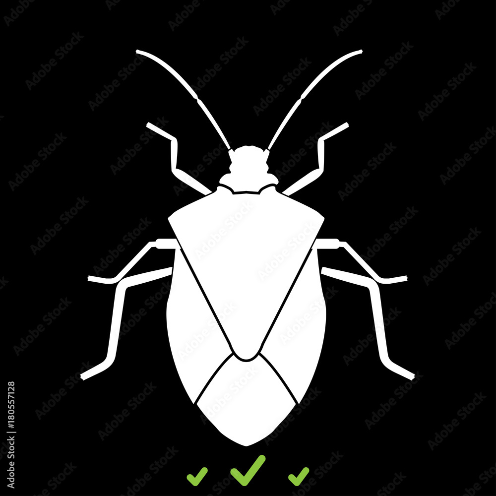 Bug it is white icon . Bug it is white icon .