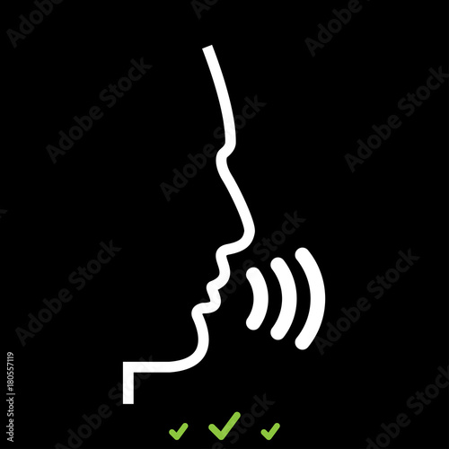 Head speaking man it is white icon .